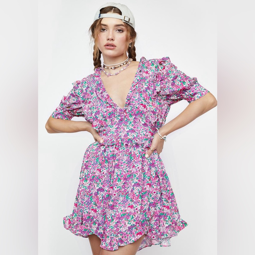 For Love and Lemons - XS Katarina Floral Mini Dress